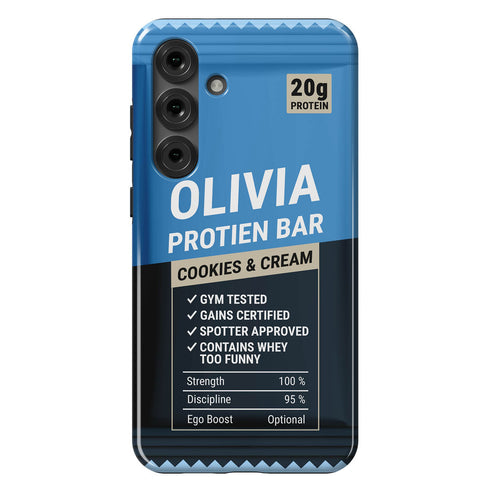 Personalized Gym Rat Protein Power Bar Galaxy Case